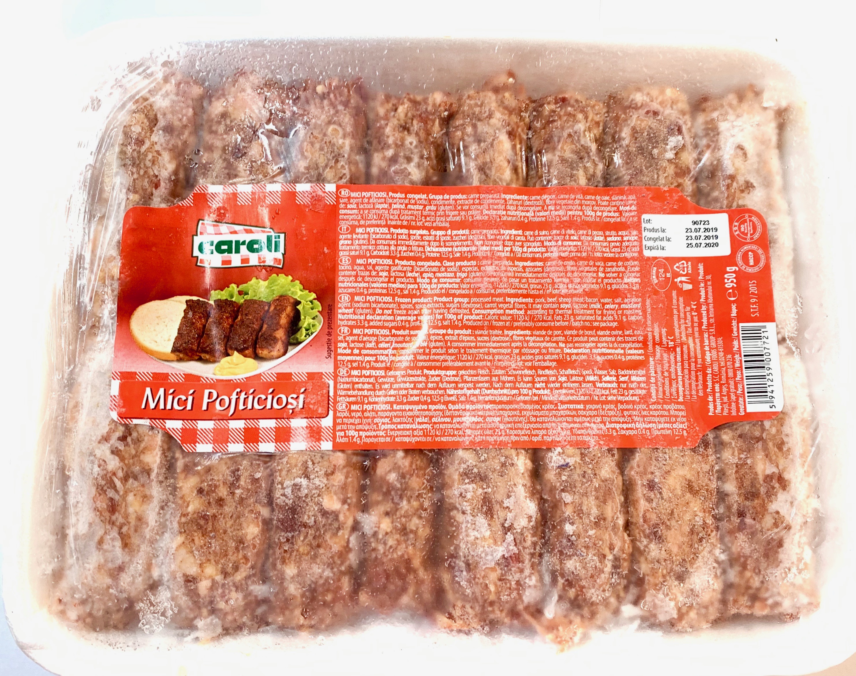 Mici Caroli formati mititeicevapi 850g